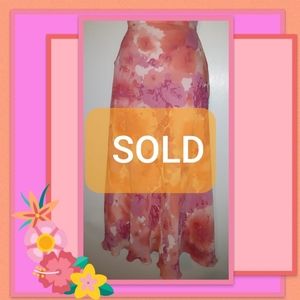 🏷SOLD🏷DRESS BARN CORAL Floral SKIRT 16W.